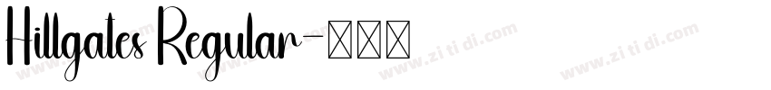 Hillgates Regular字体转换